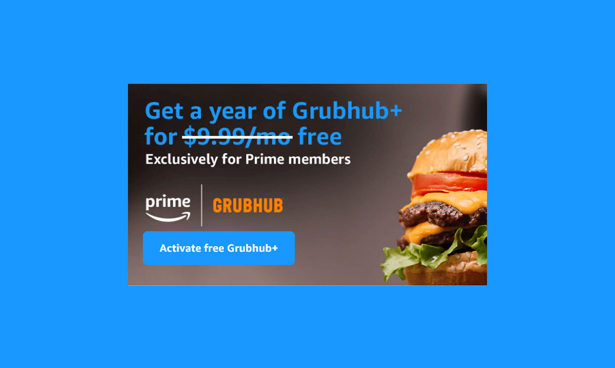 download grubhub+ amazon prime